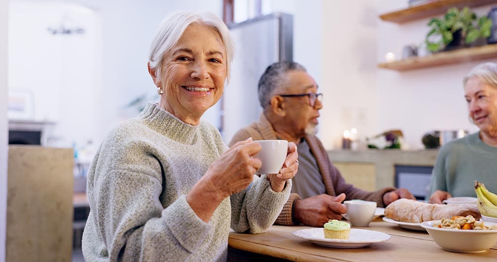 Photo of seniors at senior living facility