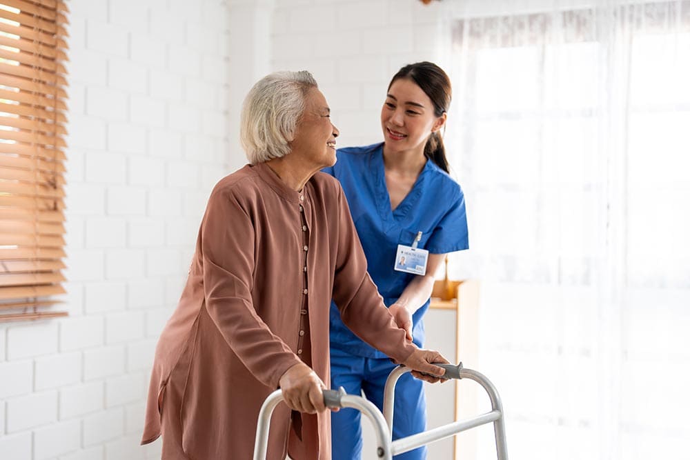 Photo of seniors at senior living facility